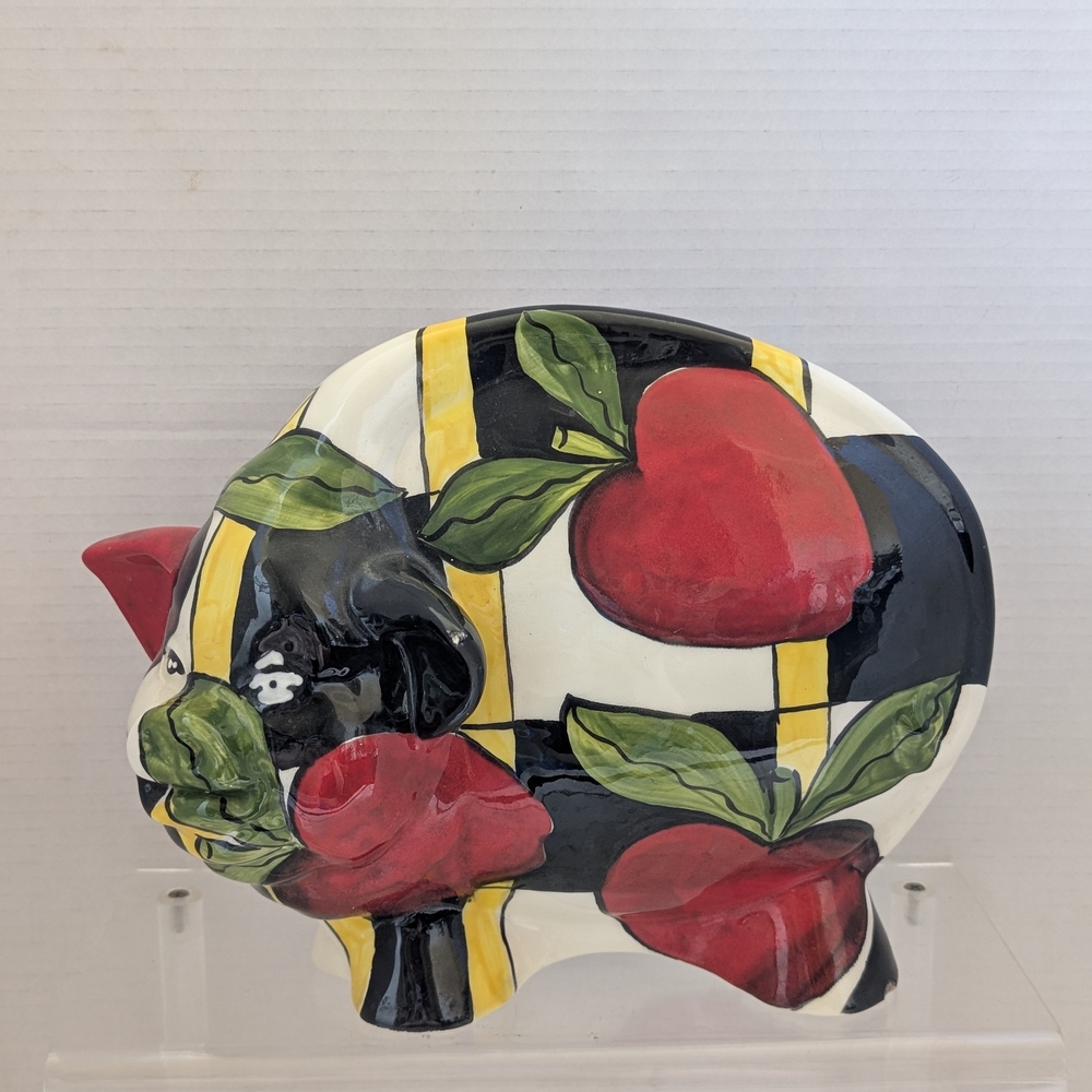 RUSSIAN ARTIST ANATOLY TUROV  SIGNED LARGE CERAMIC PIG SCULPTURE
